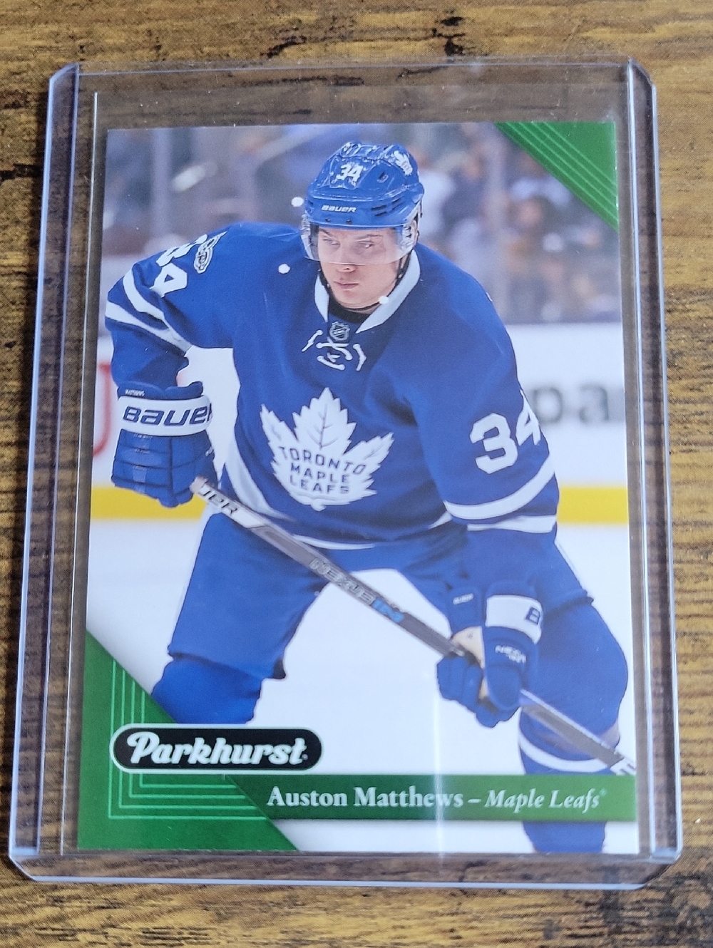 Parkhurst Auston Matthews Toronto Maple Leafs Card - Blue & Green